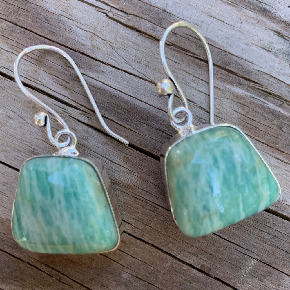 Amazonite earrings. Very nice. - Picture 2 of 5